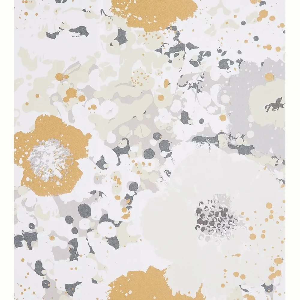 Anthropologie x York Spontaneity Metallic Floral Wallpaper